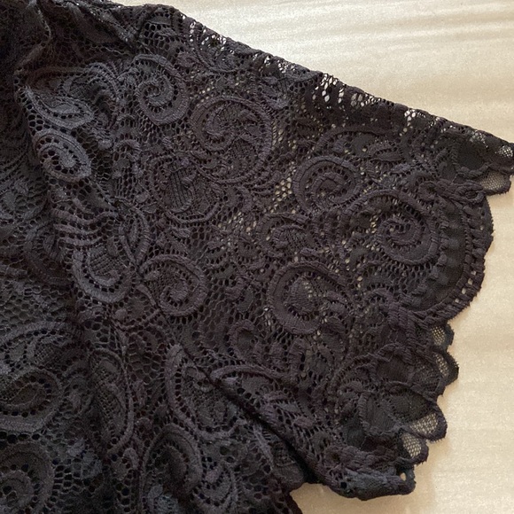 Jessica London Plus Size Lace Over Polyester Knit Top Size 30/32 - Picture 4 of 7